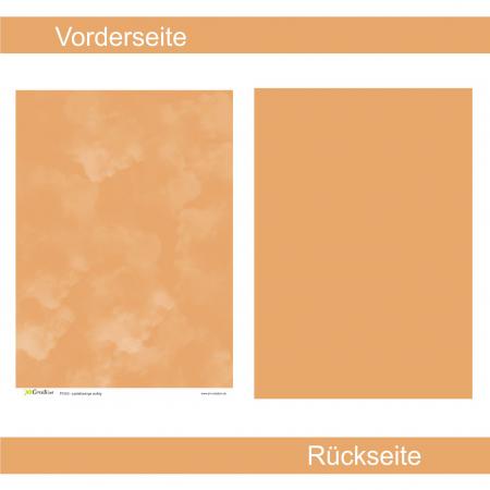 Pastellorange wolkig - Designpapier